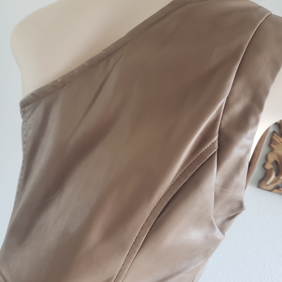 Heartloom One Shoulder Dress - Tan - Picture 7 of 9